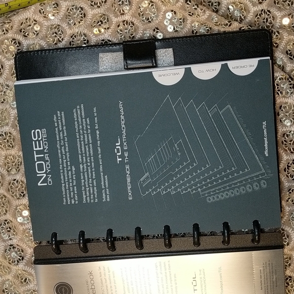 Awesome Tul Discbound Notebook with Genuine Leather Cover. Black - Picture 6 of 6